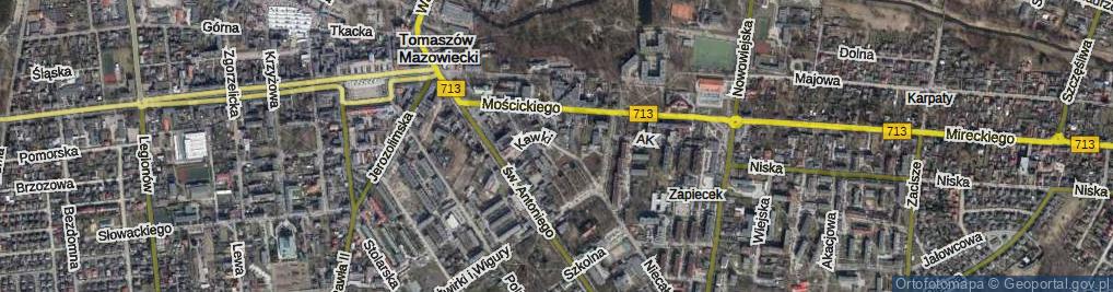 Zdjęcie satelitarne Kawki Tadeusza ul.
